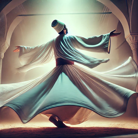 Derwisch in Trance getanzt